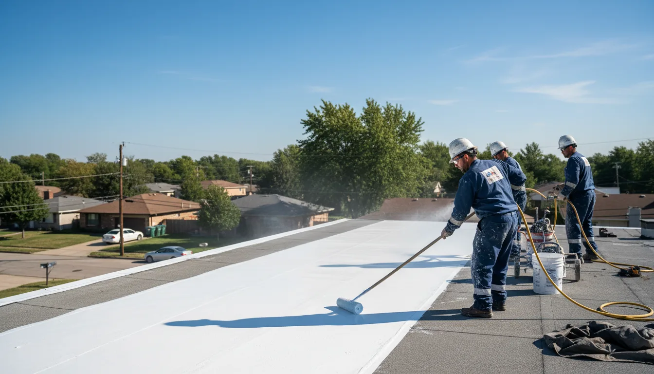 Commercial roof coating in Durand, IL near me